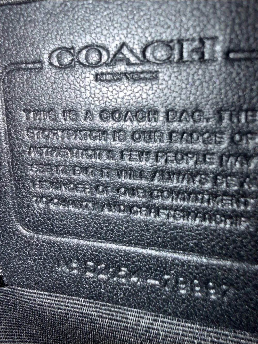 Coach Black Leather Bag with Gold-Tone Accents - Picture 3 of 3